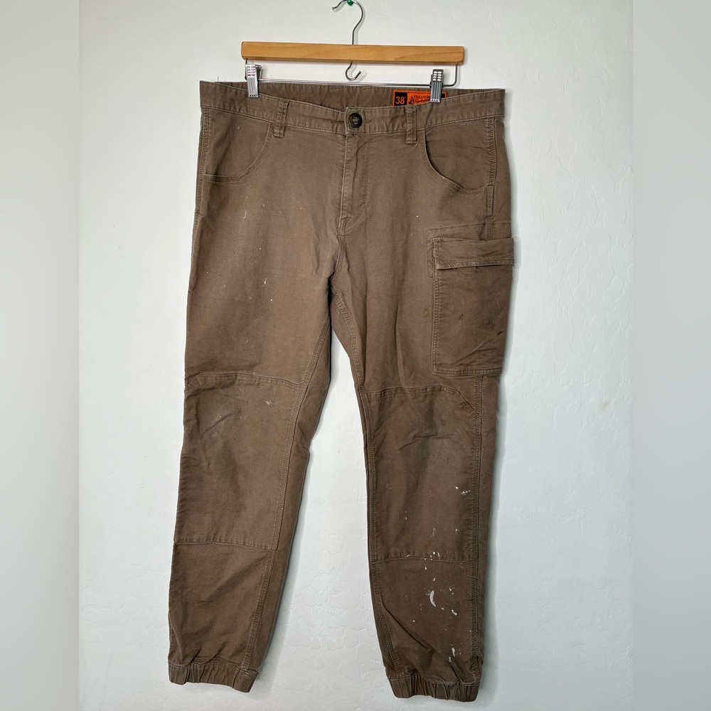 Volcom Workwear Brown Cargo Pants Size 38 X 32 Worn In